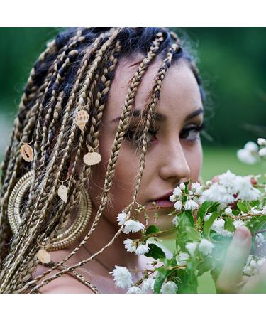Pligreat 60-Piece Mussel Dreadlocks Hair Rings | Vintage Braids Jewelry for Men & Women | Beach Style Hair Charms & Dreadlock Accessories - Buy Online on GoSupps.com