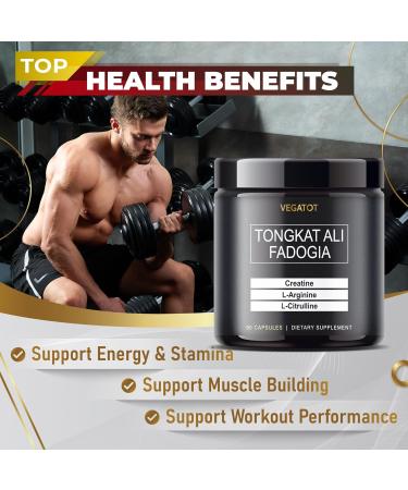 VEGATOT Fadogia Agrestis & Tongkat Ali 53 300MG - Ultra Extract Herbal Supplement | USA Made | Energy & Performance Booster | 90 Count - Buy Online on GoSupps.com