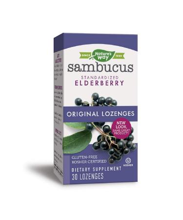 Nature's Way Sambucus Standardized Elderberry Original Lozenges 30 Lozenges