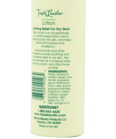 Hand and Body Lotion Triple Lanolin 20 Fl Oz Triple Lanolin 20 Fl Oz (Pack of 1) - Buy Online on GoSupps.com