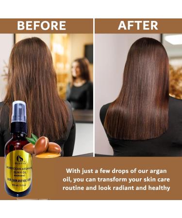 Organic Argan Oil for Hair Face & Skin | Unisex TSA Approved | Perfect for Travel & Gifts - Buy Online on GoSupps.com