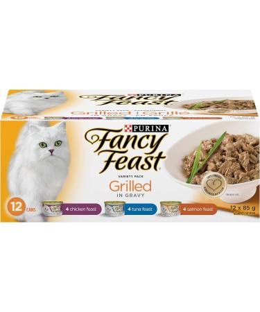 Fancy Feast Wet Cat Food Grilled Variety Pack and Gravy Lovers Variety Pack (24 Cans) - Buy Online on GoSupps.com
