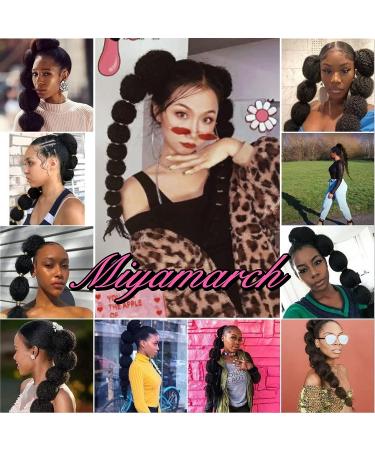 Miyamarch 18 Drawstring Ponytail for Black Women - Bubble Lantern Braid Protective Style Hair Extension - Afro Puff Curly Braided Clip-On Ponytail (18 Inch 1B) - Buy Online on GoSupps.com