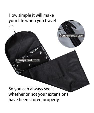RJMBMUP 1 Pack Extra Long Hair Extension Holder Wig Storage Bag with Hanger Hairpieces Ponytail Bundles Storage Carrier Case for Store Style Hair Travel Hair Extensions Bag Black Color 1 pcs Extra-long Blcak - Buy Online on GoSupps.com
