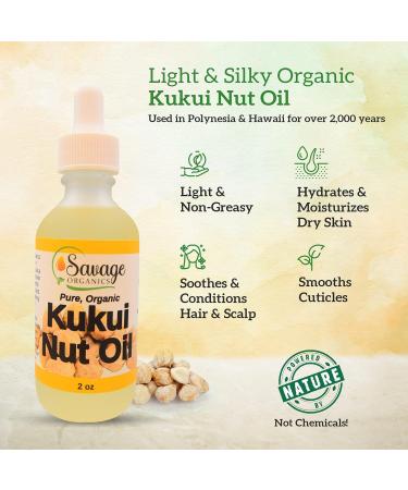 Organic Kukui Nut Oil Moisturizer - Hydrate & Nourish Skin Naturally | 2 oz Pure Hawaiian Candlenut Oil for Radiant Glow - Buy Online on GoSupps.com