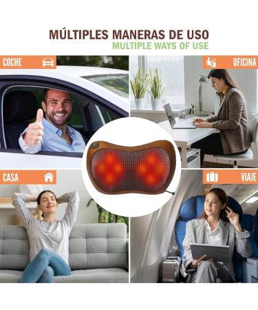 Neck & Back Massager with Heat Pillow | Portable Shiatsu Massage & Support for Home Office & Travel - Buy Online on GoSupps.com