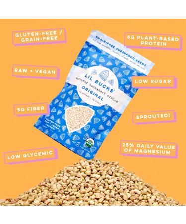 Lil Bucks Paleo Cereal - Sprouted Buckwheat Groats Gluten Free Granola 6 oz (Pack of 3) - Buy Online on GoSupps.com