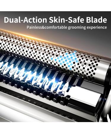 KIKIDO Electric Foil Shaver for Men - Professional Bald Razor with Double Foil Portable IPX7 Waterproof Trimmer for Travel - Buy Online on GoSupps.com