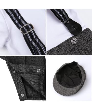 Mint Green Baby Boy Romper Suit | Infant Gentleman Jumpsuit with Bow Tie Waistcoat | 6-9 Months Dark Gray Outfit - Buy Online on GoSupps.com