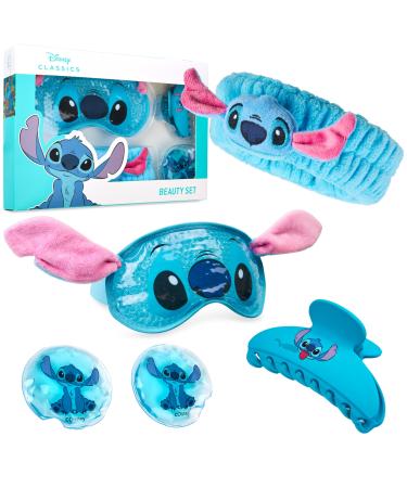 Disney Stitch Cooling Eye Mask Beauty Accessories Set - Stitch Gifts for Her (Blue)
