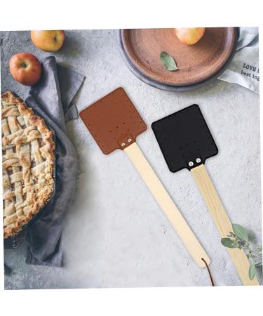 Fly Swatter Hand 2PCS PU Fly Swat with Wood Hand Simple Rustic Fly Squatters 44x13x11.5cm Manual Fly Bat with Hanging Rope for Indoor Outdoor Mosquito Control - Buy Online on GoSupps.com