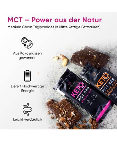 Buy Tulipans Brownie Crisp Mc Keto Bar | 12x50g Protein Bars | Low Carb Keto Snack with MCT Oil | Delicious Ketogenic Diet Treat - Buy Online on GoSupps.com