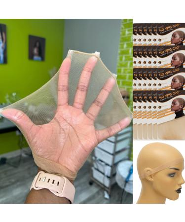 BEEOS SKINLIKE Real HD Wig Cap for Women  24 Pieces Ultra-thin Invisible and Sheer Breathable Caps for Lace Front Wig Stretchy Stocking Nude Caps Wholesale 24 PCS
