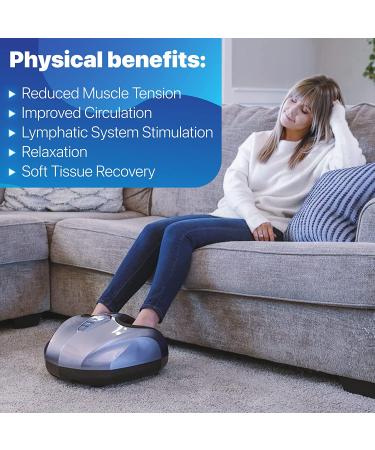 MIKO Foot Massager Machine - Deep-Kneading Compression Shiatsu with Heat for Plantar Fasciitis & Neuropathy - Men Size 13 Grey - Buy Online on GoSupps.com