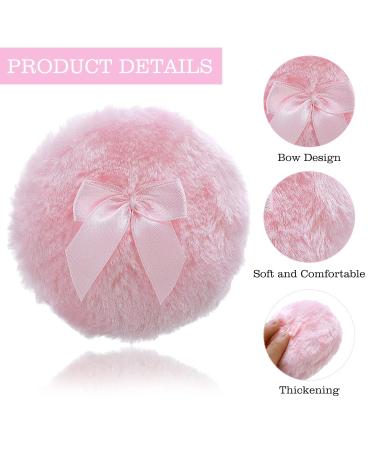 Sibba Large Fluffy Powder Puff - Reusable Velour Face & Body Makeup Tool (2-Pack: Pink & Beige 10 cm) - Ultra-Soft Washable Perfect for Loose Powder Application - Buy Online on GoSupps.com