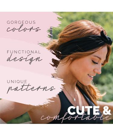 Maven Thread Bow  Workout Headbands for Women  Wide Headbands W/ Bow  Sports Running Headband for Exercise  Gym Hairband Athletic Workouts and Yoga 4" Thick Non Slip Sweatbands for Women 2pk Urban - Buy Online on GoSupps.com