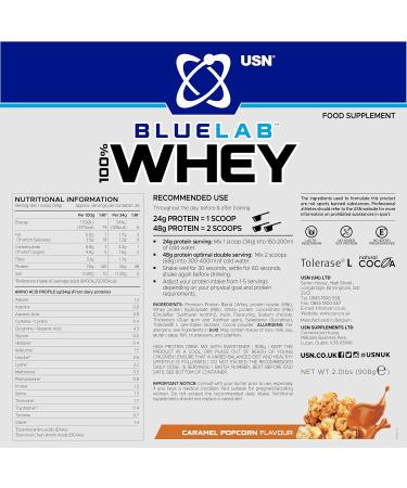 USN Blue Lab Whey Caramel Popcorn 908 g - Buy Online on GoSupps.com