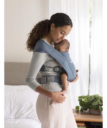 Ergobaby Embrace Baby Carrier for Newborns - Extra Soft Ergonomic Belly Carrier Bag in Oxford Blue | 1 Pack - Buy Online on GoSupps.com