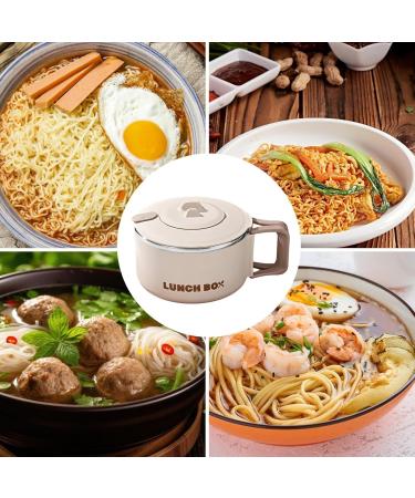 CENMOO Noodle Bowl Ramen Bowl 1200ml Ramen Kitchen Noodle Bowl with Lid Ram Bowl with Handle for Microwave Portable Soup Bowl Lunch Box for - Buy Online on GoSupps.com