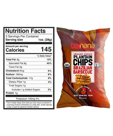 Barnana Organic Plantain Chips Variety Pack - 5oz, 4 Pack - Salty & Crunchy Snack Cooked in Coconut Oil - Buy Online on GoSupps.com