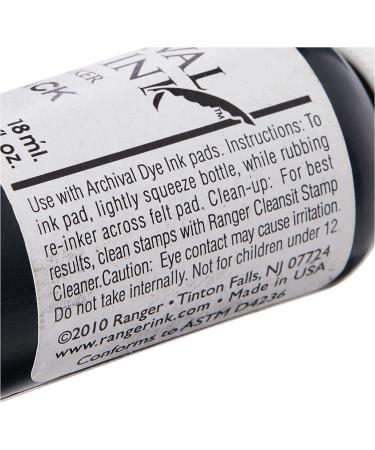 Ranger Archival Pad Reinker .5oz  Jet Black - Buy Online on GoSupps.com