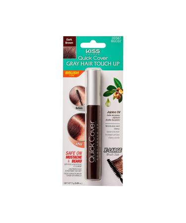 Kiss Quick Cover Gray Hair Touch Up, Root Touch Up, Moisturize and Shine (Dark Brown) BGC02 Dark Brown