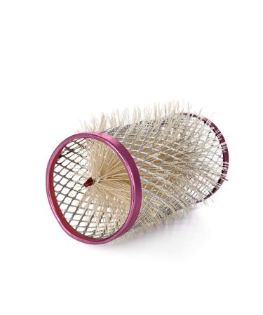Ponik's Professional metal curlers wire curlers with bristles - 36 mm - 12 pieces - bristle curler set hair curlers pink 36 mm