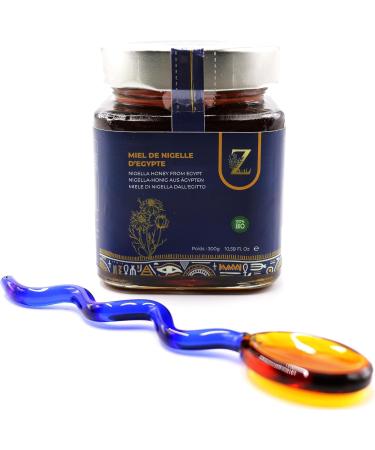 Egyptian Nigella Honey 300g Raw Product 100% Natural Habba Sawda Monofloral Honey Strengthens & Boosts Natural Defenses - Buy Online on GoSupps.com
