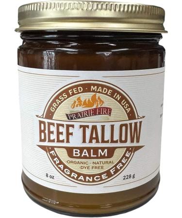 Grass Fed Beef Tallow Balm - 8 oz - Made in USA - Organic Grass Fed and Finished - Moisturizing Skin Care Peppermint - Buy Online on GoSupps.com