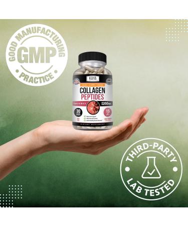 Kaya Naturals Multi Collagen Peptides Complex Powder for Women and Man Vital for Hair Skin Nails and Anti-Aging Types I II III V & X Collagen Protein Blend | Capsules - 30 Count Supplement 30 Count (Pack of 1) - Buy Online on GoSupps.com