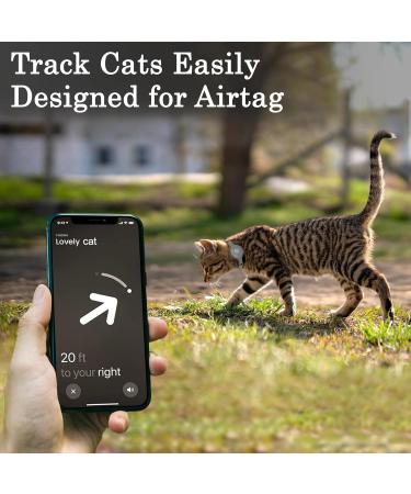OOPSDOGGY AirTag Cat Collar with Bell - Non Breakaway Leather Kitten Collar with Apple Air Tag Holder - Lightweight Integrated GPS Pet Collars for Girl Boy Cats Small Dogs Puppies (Gray) - Buy Online on GoSupps.com
