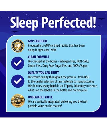 Nature's Perfect Night Melatonin 20mg - 180 Quick Dissolve Tablets, Mixed Berry Flavor - High Potency, Sugar Free, Vegan, Gluten Free - Value Size - Buy Online on GoSupps.com