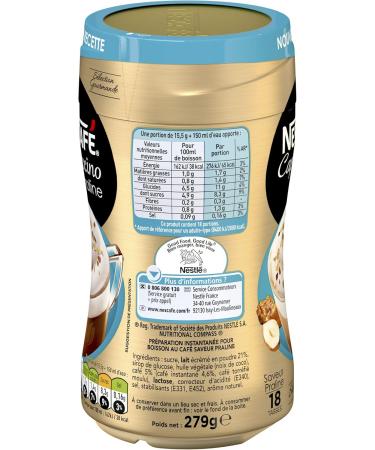 Nescaf Cappuccino Praline - Caf Soluble - Bo te de 279g (Lot de 5) - Buy Online on GoSupps.com