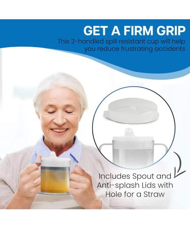 Caring Mug Two-Handled Mug for Easy Cup with Easy to Grip Contoured Handles for Users with Limited Grip Strength or Disabilities - Buy Online on GoSupps.com