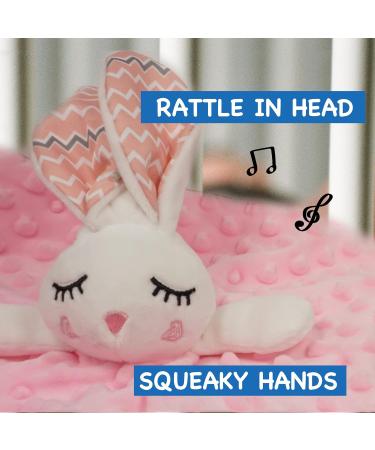 TOYTELLINI Soothe & Sense Super Soft Baby Security Blanket with Rattle, Teether, and Tags - Perfect Baby Gift for Sensory Snuggle, Nursery Toy for 0-36 Months - Buy Online on GoSupps.com