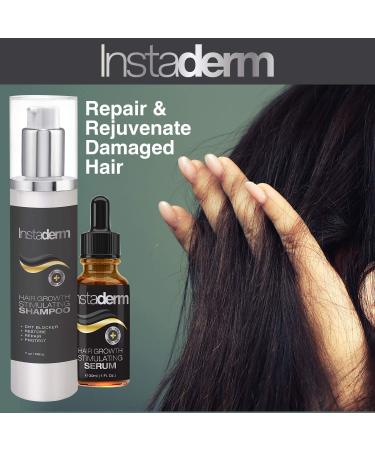 Hair Stimulating Growth Serum - Extra Strength DHT Blocker for Thicker Fuller Hair | Follicle Restoration for Men & Women - Shop Now - Buy Online on GoSupps.com
