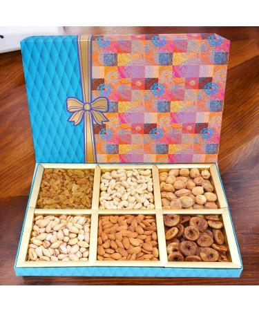 Ghasitaram Gifts Diwali Gifts Fruit n Nut Box of 6 Dryfruits 600 GMS