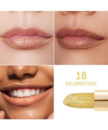 Oulac Gold Metallic Lipstick Gloss - Shimmering Moisturizing Vegan & Cruelty-Free (4.3g) - Buy Online on GoSupps.com