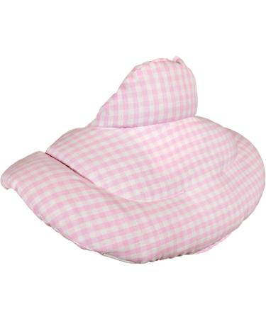 Premium Organic Neck Pillow with Stand-Up Collar | Pink & White Rapeseed Heat Pad - Ultimate Comfort for Travel & Relaxation - Buy Online on GoSupps.com