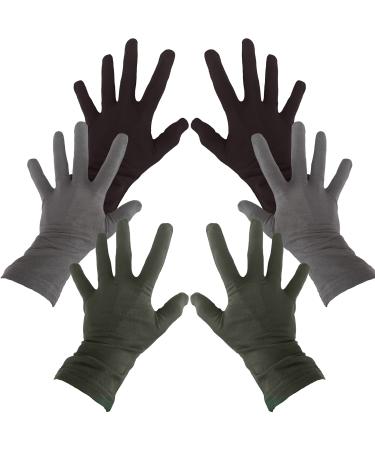 Bamboo Gloves for Eczema  Medium  Women  Dry Hands  Overnight Moisturizing Gloves  3 Pairs
