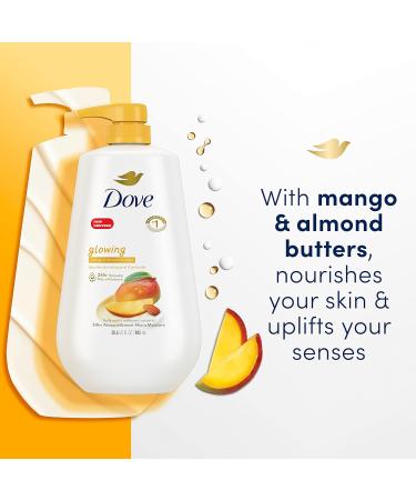 Dove Glowing Mango & Almond Butter Body Wash Pump 3-Pack - 30.6 oz x 3 | Gentle Skin Cleanser for Healthy-Looking Skin | 24hr Renewing MicroMoisture - Buy Online on GoSupps.com