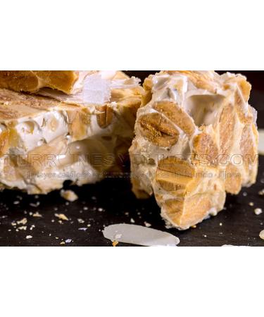 AntiuXixona - Turron de Alicante Etiquete Blanche Nougat dur d'Amande - Qualit Sup rieure - 200gr (Sans Gluten) - (Touron)Produit Espagnol / Nougat Espagnol - Buy Online on GoSupps.com