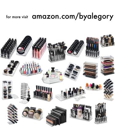 byAlegory Acrylic Makeup Eyeshadow Palette Organizer with Removable Dividers - 10 Space Vanity Desk Storage - Clear | Fits All Palette Sizes - Pack of 1 - Buy Online on GoSupps.com