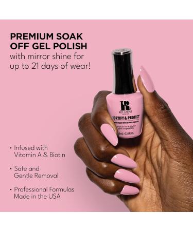 Red Carpet Manicure Fortify & Protect Light Pink Cr me Gel Polish for Strong Healthy Nails - Infused with Vitamin A & Biotin - (Top Billed Beauty) Led Nail Gel Color 0.3 Fl Oz - Buy Online on GoSupps.com