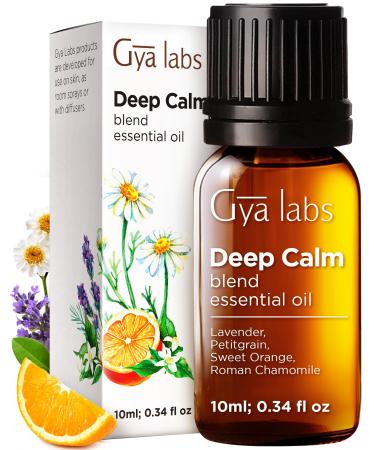 Gya Labs Deep Calm Essential Oil Blend for Relaxation & Emotional Balance - 0.34 fl oz - Calm Aromatherapy Oils for Diffusers Humidifiers Aromatherapy - Suitable for Work Home or Personal Use
