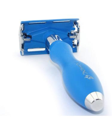 JAG Shaming Luxurious Butterfly Motif Razor - Perfect Clean Shave for Men & Women - Blue Handle Beard & Mustache Grooming Tool - Buy Online on GoSupps.com