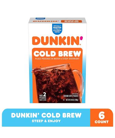 Dunkin' Cold Brew Ground Coffee Packs 8.46 oz - Pack of 6 - Buy Online on GoSupps.com
