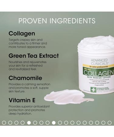 Advanced Clinicals Collagen Skin Rescue Lotion Moisturizer Lotion and Face Cream - 16 Oz. & 2 Fl Oz. - Buy Online on GoSupps.com