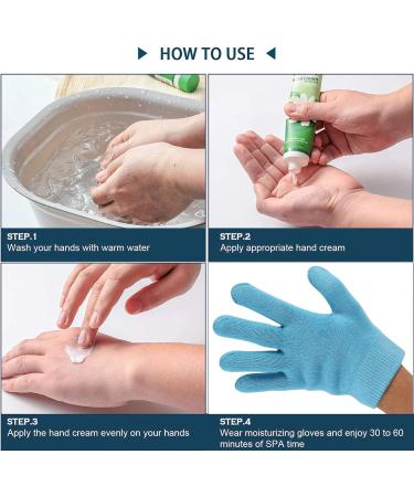 Beavorty 1 Pair Moisturizing Gel Gloves Cosmetic Gloves Moisturizing Sleeping Gloves Hand Gloves Grooming Glove Gauntlet spa Gloves Gel Moisturizing Gloves Miss Cotton Sock Essential Oil 19.5x12.5cm - Buy Online on GoSupps.com