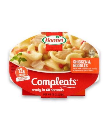 HORMEL COMPLEATS Chicken & Noodles Microwave Tray, 7.5 Ounces (Pack of 7) 7.5 Ounce (Pack of 7)